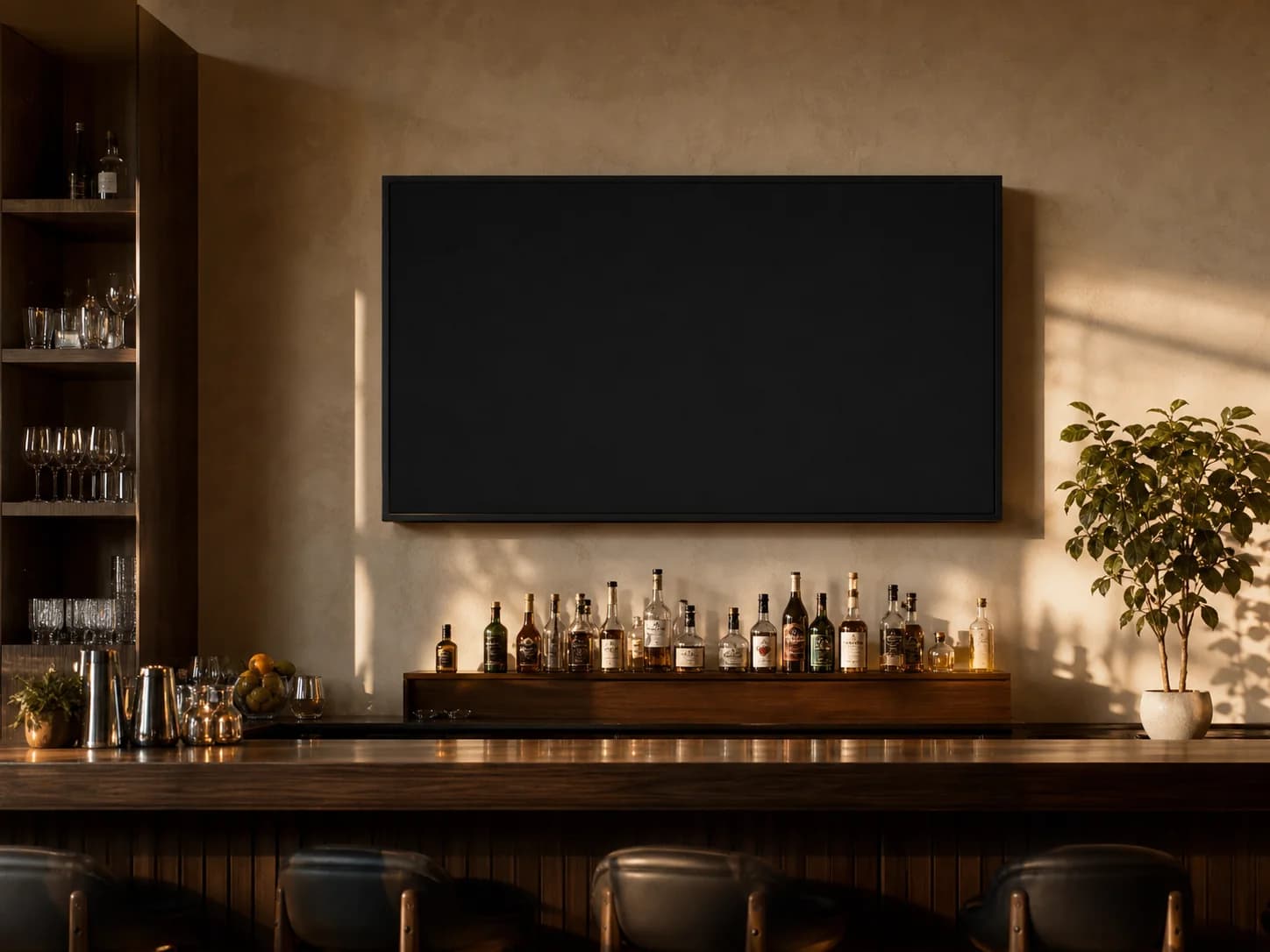 Venues interior with a live FLAPS board